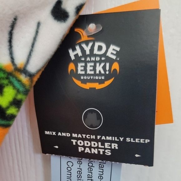 NWT Infant/Toddler Halloween Fleece Pajama PJ Pants Hyde & Eek Orange Ghost New - Picture 3 of 3